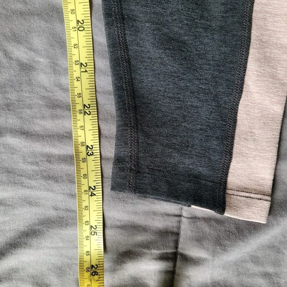 Beyond Yoga LeggingsWomen Large Gray Block Crossover Spacedye High Rise 7/8 Yoga